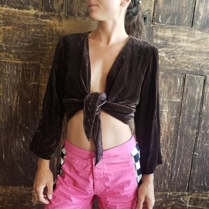 Brown velvet cover up